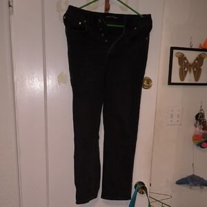 Denim Forum | High Rise Jeans - Deep Black